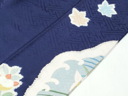平和屋着物●豪華振袖　駒刺繍　絞り　御所車鴛鴦花文　金銀彩　正絹　逸品　CABM4769yc
