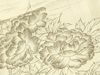 平和屋着物●訪問着　紬地　作家物　金閣寺　金彩　正絹　逸品　CABM4775yc