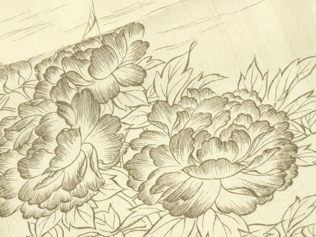 平和屋着物●訪問着　紬地　作家物　金閣寺　金彩　正絹　逸品　CABM4775yc