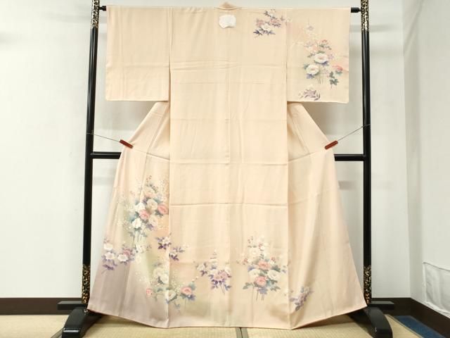 平和屋着物●訪問着　友禅　枝花文　暈し染め　正絹　逸品　未使用　CABM4787yc