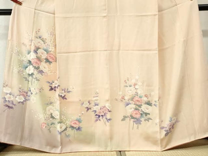 平和屋着物●訪問着　友禅　枝花文　暈し染め　正絹　逸品　未使用　CABM4787yc