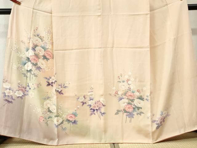 平和屋着物●訪問着　友禅　枝花文　暈し染め　正絹　逸品　未使用　CABM4787yc