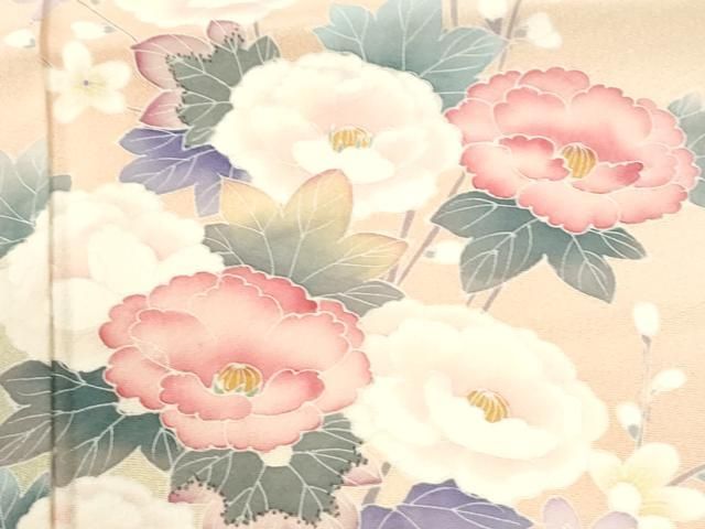 平和屋着物●訪問着　友禅　枝花文　暈し染め　正絹　逸品　未使用　CABM4787yc