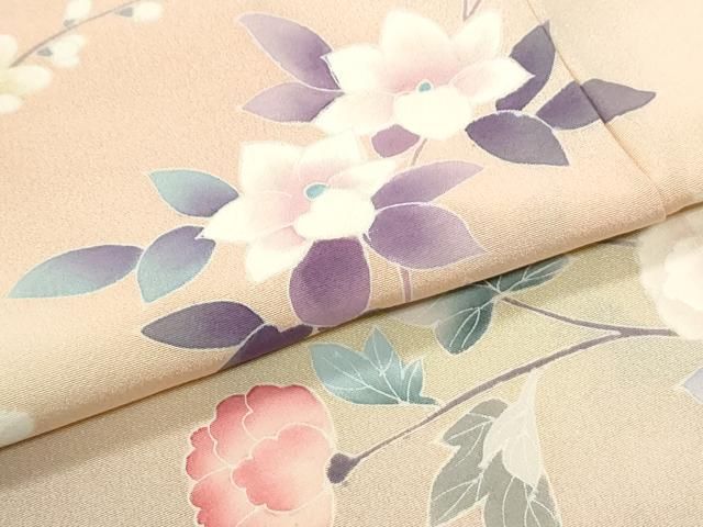 平和屋着物●訪問着　友禅　枝花文　暈し染め　正絹　逸品　未使用　CABM4787yc