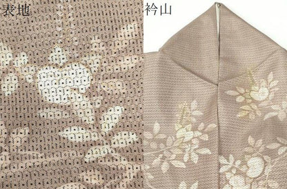 平和屋着物●本場大島紬　訪問着　100亀甲　総詰め　枝橘文　金彩　正絹　逸品　CABM4789yc