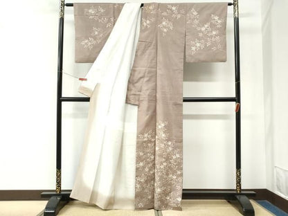 平和屋着物●本場大島紬　訪問着　100亀甲　総詰め　枝橘文　金彩　正絹　逸品　CABM4789yc