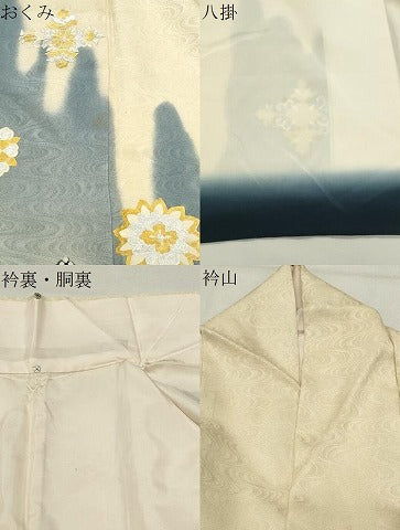平和屋着物●訪問着　舞花文　暈し染め　金銀彩　正絹　逸品　CABM4821gh