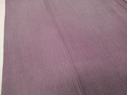 平和屋着物●江戸小紋　樋口実作　万筋　紫紺色×白色　反端付き　正絹　逸品　CABM4842gh
