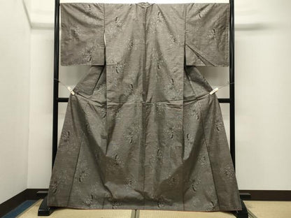 平和屋着物●本場大島紬　9マルキ　流水花文　正絹　逸品　未使用　CABM4877gh