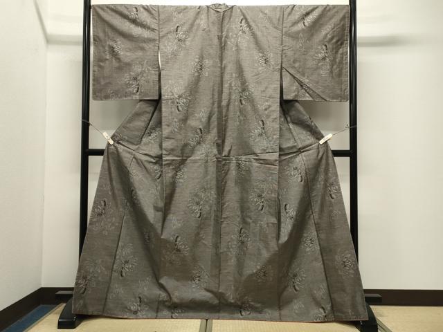 平和屋着物●本場大島紬　9マルキ　流水花文　正絹　逸品　未使用　CABM4877gh
