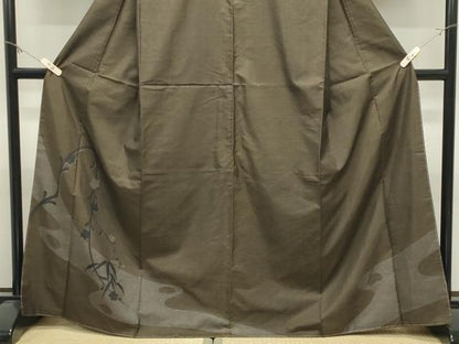 平和屋着物●本場大島紬　訪問着　9マルキ　枝垂れ梅文　正絹　逸品　未使用　CABM4896gh