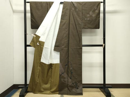 平和屋着物●本場大島紬　訪問着　9マルキ　枝垂れ梅文　正絹　逸品　未使用　CABM4896gh