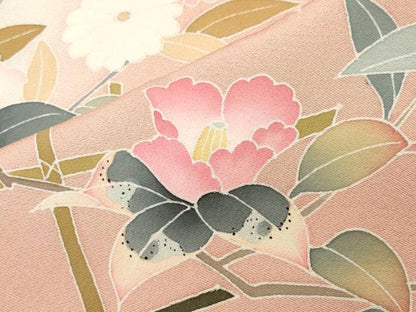 平和屋着物●訪問着　友禅　作家物　花籠文　暈し染め　正絹　逸品　CABM4903gh