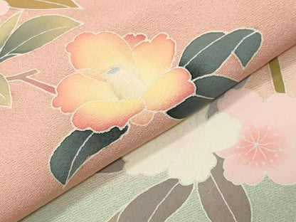 平和屋着物●訪問着　友禅　作家物　花籠文　暈し染め　正絹　逸品　CABM4903gh