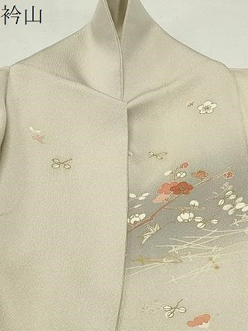 平和屋着物●訪問着　駒刺繍　こぼれ松葉花文　暈し染め　金彩　正絹　逸品　CABM4912gh