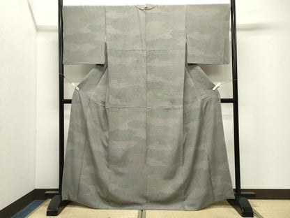 平和屋着物●上質な小紋　雲重ね吉祥文　正絹　逸品　CABM4915gh