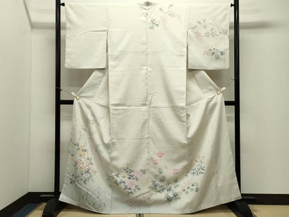 平和屋着物●訪問着　草花文　暈し染め　正絹　逸品　CABM4921gh