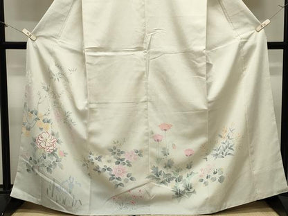 平和屋着物●訪問着　草花文　暈し染め　正絹　逸品　CABM4921gh