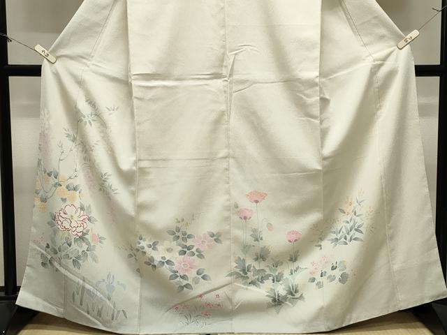 平和屋着物●訪問着　草花文　暈し染め　正絹　逸品　CABM4921gh