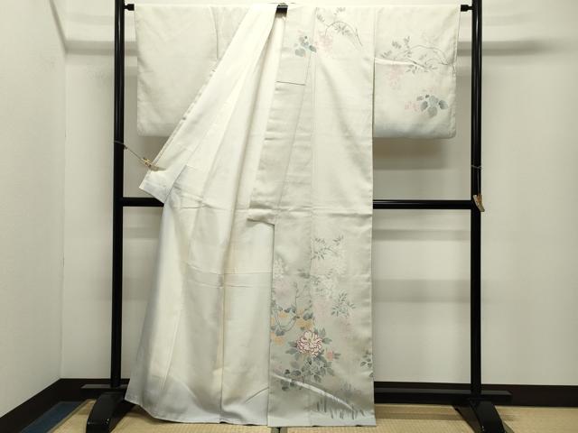 平和屋着物●訪問着　草花文　暈し染め　正絹　逸品　CABM4921gh