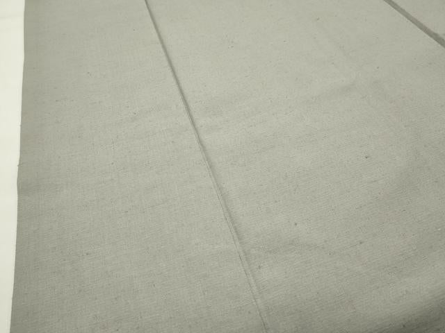 平和屋着物●上質な紬　色無地　利休白茶色　正絹　逸品　CABM4930gh