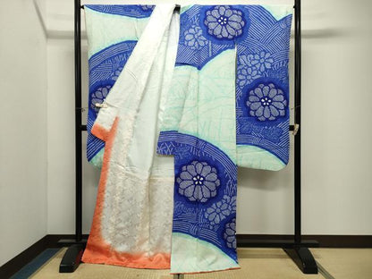 平和屋着物●豪華振袖　総絞り　籬花文　正絹　逸品　CABM4935gh
