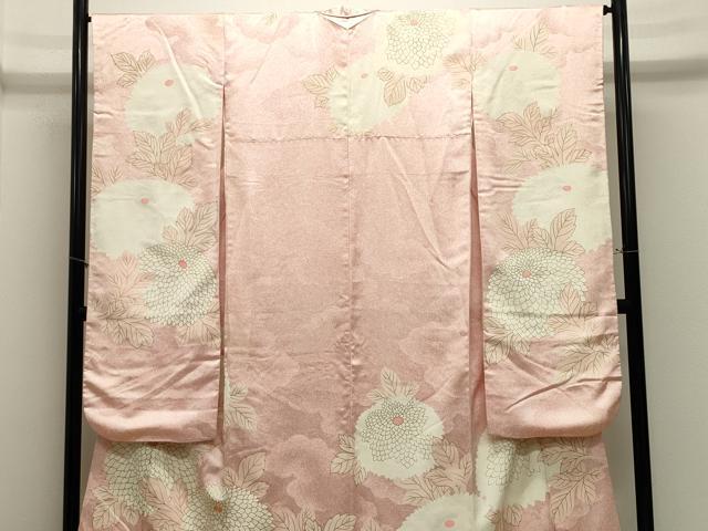 平和屋着物●豪華振袖　駒刺繍　菊花文　金彩　正絹　逸品　CABM4937gh