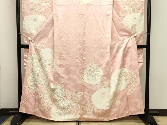 平和屋着物●豪華振袖　駒刺繍　菊花文　金彩　正絹　逸品　CABM4937gh