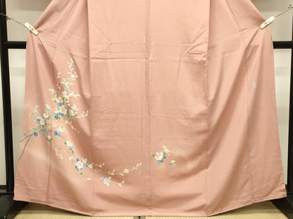 平和屋着物●本加賀友禅作家　南 克治　訪問着　枝花文　暈し染め　正絹　逸品　未使用　CABM4953gh