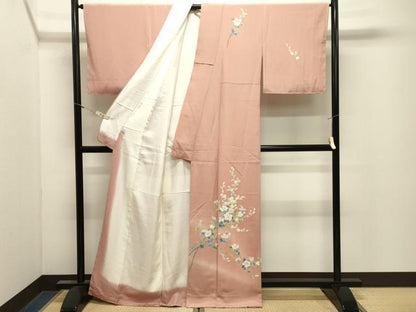 平和屋着物●本加賀友禅作家　南 克治　訪問着　枝花文　暈し染め　正絹　逸品　未使用　CABM4953gh