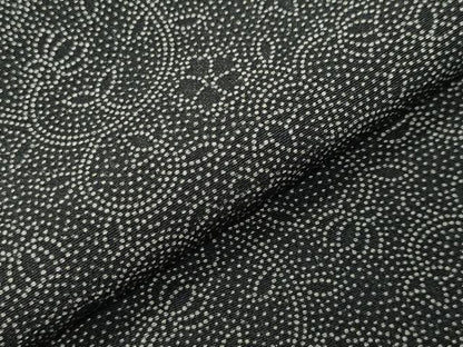 平和屋着物●江戸小紋　花唐草文　黒地　正絹　逸品　CABM4954gh