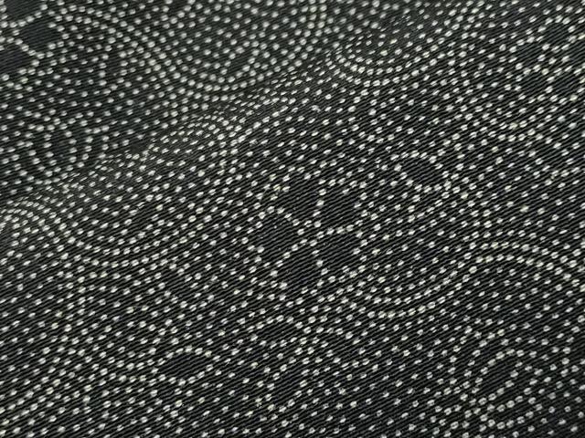 平和屋着物●江戸小紋　花唐草文　黒地　正絹　逸品　CABM4954gh