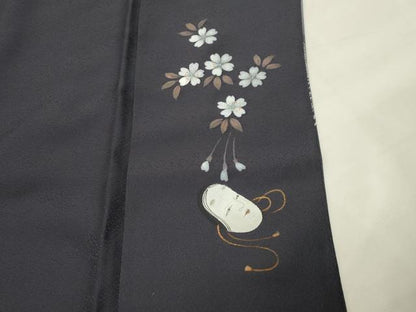 平和屋着物●訪問着　作家物　手描き　人物風景文　暈し染め　金彩　正絹　逸品　未使用　CABM4962gh