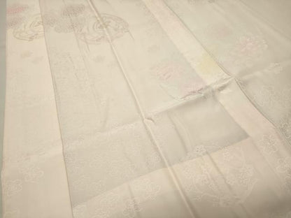 平和屋着物●振袖用長襦袢　無双仕立て　花丸地紋　暈し染め　正絹　逸品　CABM4963gh