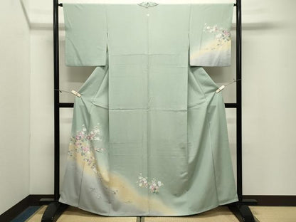 平和屋着物●訪問着　友禅　横笛花文　暈し染め　正絹　逸品　CABM4976gh