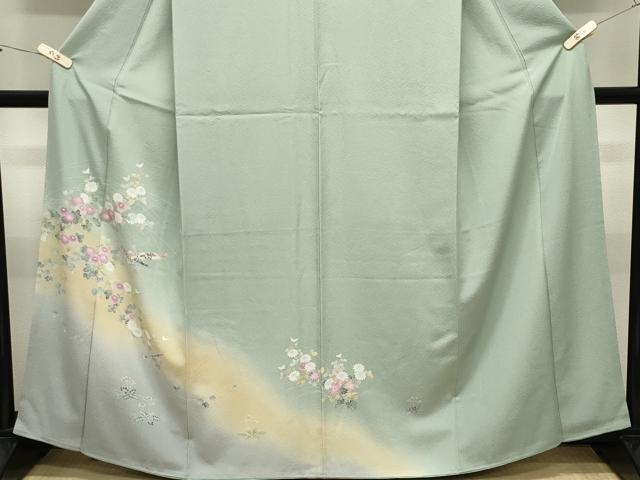 平和屋着物●訪問着　友禅　横笛花文　暈し染め　正絹　逸品　CABM4976gh