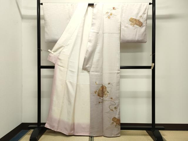 平和屋着物●金彩友禅　卓越技能者・名工・和田光正　訪問着　文箱花文　暈し染め　金銀彩　正絹　逸品　CABM4977gh