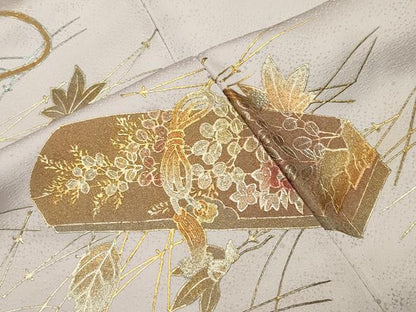 平和屋着物●金彩友禅　卓越技能者・名工・和田光正　訪問着　文箱花文　暈し染め　金銀彩　正絹　逸品　CABM4977gh