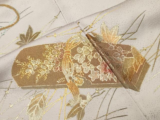 平和屋着物●金彩友禅　卓越技能者・名工・和田光正　訪問着　文箱花文　暈し染め　金銀彩　正絹　逸品　CABM4977gh