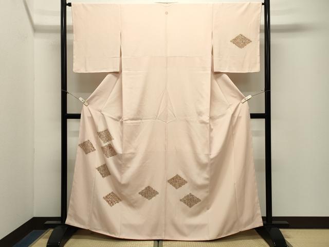 平和屋着物●訪問着　総刺繍　鳳凰菱花文　金糸　正絹　逸品　未使用　CABM4980gh