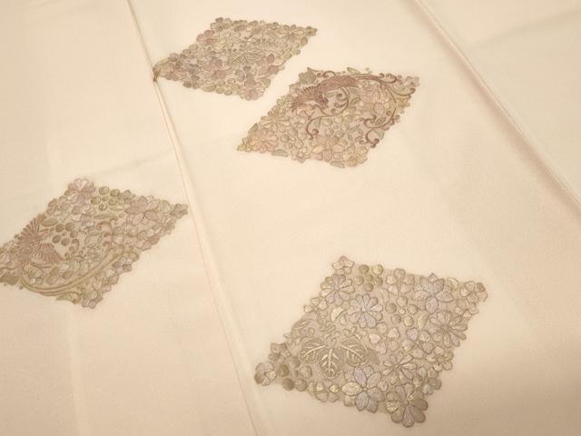 平和屋着物●訪問着　総刺繍　鳳凰菱花文　金糸　正絹　逸品　未使用　CABM4980gh