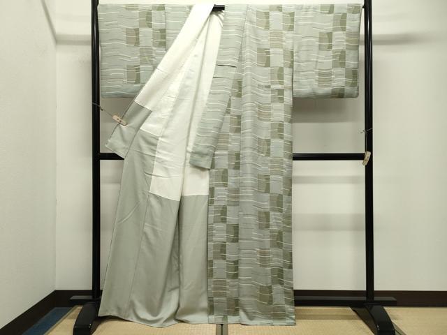 平和屋着物●上質な小紋　抽象文様　正絹　逸品　CABM4981gh