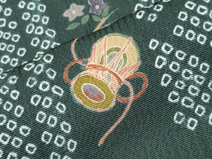 平和屋着物●訪問着　作家物　駒刺繍　童子遊び　金彩　仮絵羽　正絹　逸品　未使用　CABM4983gh