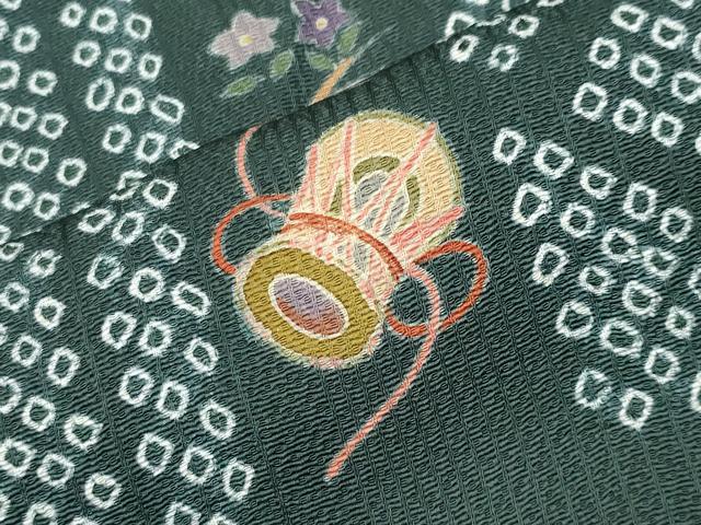 平和屋着物●訪問着　作家物　駒刺繍　童子遊び　金彩　仮絵羽　正絹　逸品　未使用　CABM4983gh