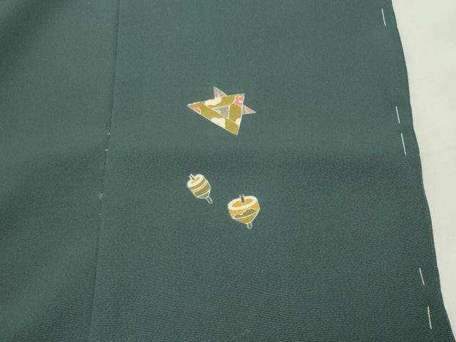平和屋着物●訪問着　作家物　駒刺繍　童子遊び　金彩　仮絵羽　正絹　逸品　未使用　CABM4983gh
