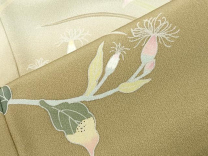 平和屋着物●訪問着　友禅　作家物　草花文　暈し染め　正絹　逸品　CABM4988gh