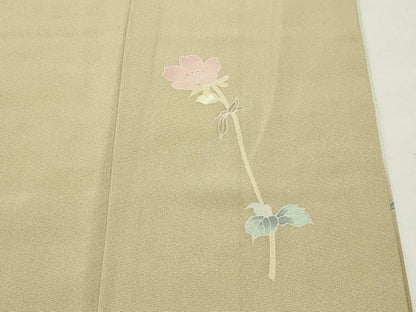 平和屋着物●訪問着　友禅　作家物　草花文　暈し染め　正絹　逸品　CABM4988gh
