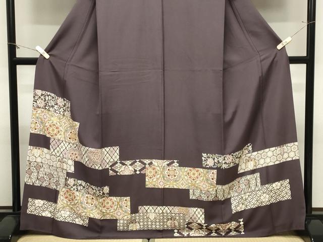 平和屋着物●豪華色留袖　駒刺繍　正倉院花唐草文　金彩　正絹　逸品　CABM4992gh