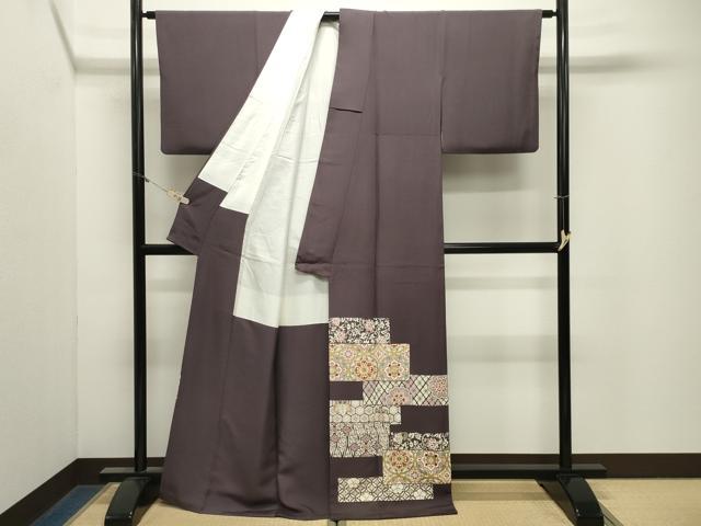 平和屋着物●豪華色留袖　駒刺繍　正倉院花唐草文　金彩　正絹　逸品　CABM4992gh
