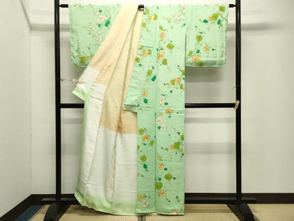 平和屋着物●上質な小紋　地紋起こし　槍梅文　正絹　逸品　CABM4995gh